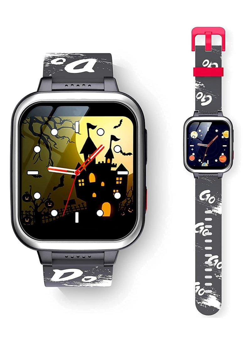 DMG TECH - Kids Smart Watch,Multifunction Rechargeable Touch Screen Toddler Watch,Gaming and Music Player Educational Toys, Birthday Gifts for Girls Boys Ages 6-12(Black) - Image 1