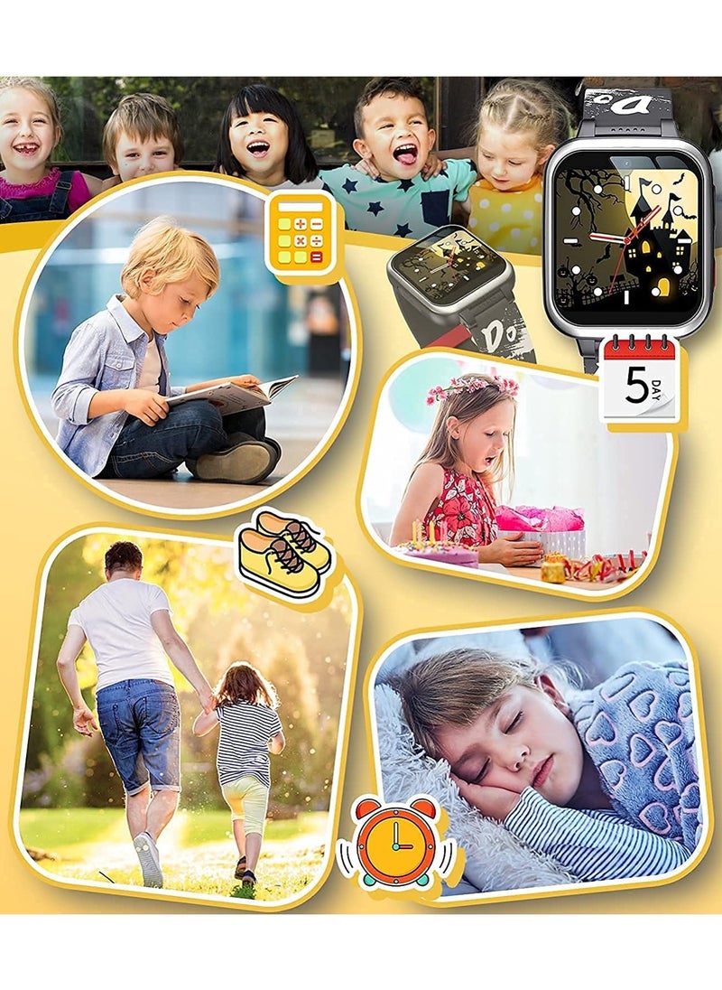 DMG TECH - Kids Smart Watch,Multifunction Rechargeable Touch Screen Toddler Watch,Gaming and Music Player Educational Toys, Birthday Gifts for Girls Boys Ages 6-12(Black) - Image 1