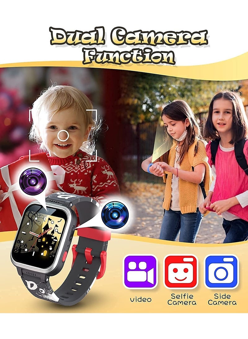 DMG TECH - Kids Smart Watch,Multifunction Rechargeable Touch Screen Toddler Watch,Gaming and Music Player Educational Toys, Birthday Gifts for Girls Boys Ages 6-12(Black) - Image 1