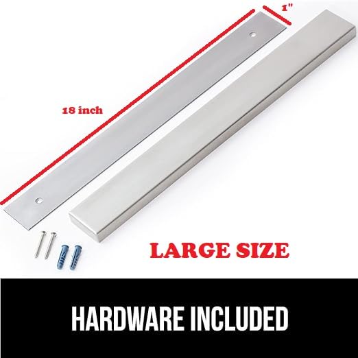 FTE Large 18 inch Strong Grip Stainless Steel Magnetic KnifeTool Holder Strip Heavy Duty Magnet Strip for All purose for Your Kitchen or Store - Image 4