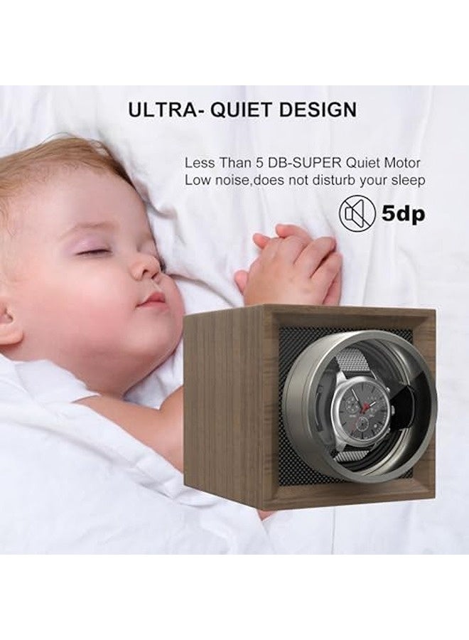 DUKWIN Automatic Watch Winder for 1 or 2 Watches | Silent Japanese Motor, Dual Power Supply, Adjustable Pillow, Compact & Portable Design - Image 5