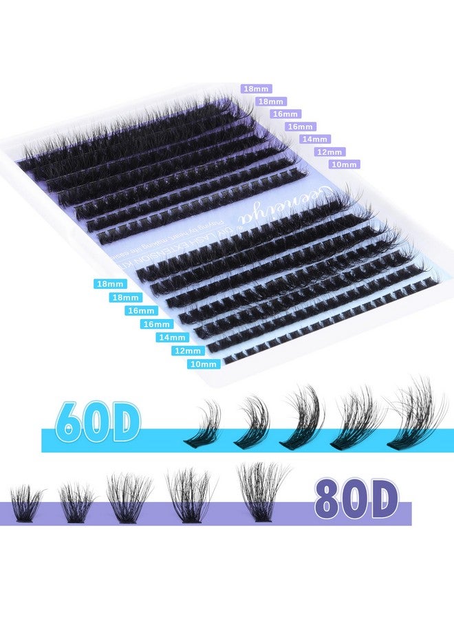Geeneiya Fluffy Lash Extension Kit Cluster Eyelash Extension Kit Clusters Individual Lashes Kit With Lash Bond And Seal Glue Lash Remover Lash Applicator User Manual For Beginners(60P+80P 280Pcs) - Image 4