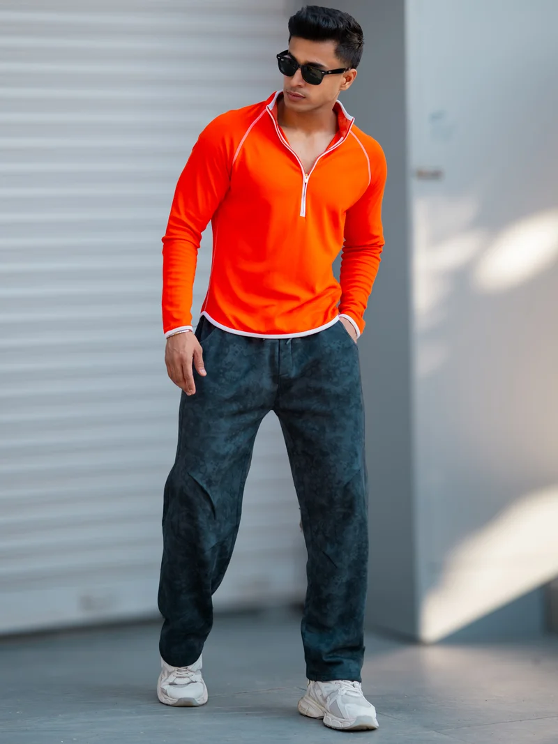 Maniac Maniac Mens Light Grey Oilflex Loopknit Baggy Fit Pant