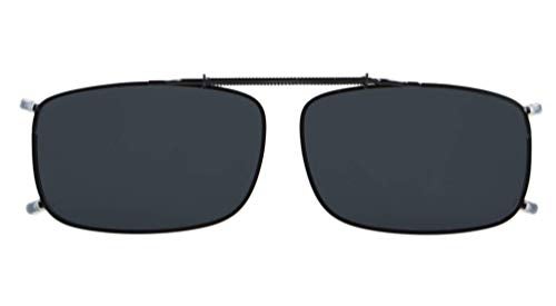 Eyekepper Metal Frame Clip On Sunglasses Polarized Grey Lens With Spring Draw Bar 54 * 34MM - Image 1