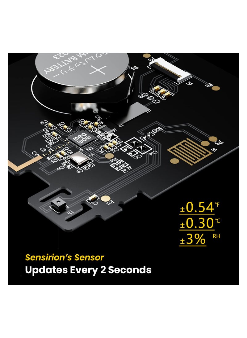 Zikra Digital Hygrometer Thermometer, Indoor Humidity Sensor with Large LCD Display Humidity and Temperature Monitor LCD Humidity and Temperature Sensor for Home,Babyroom,Bedroom,Elderly Room(White) - Image 4