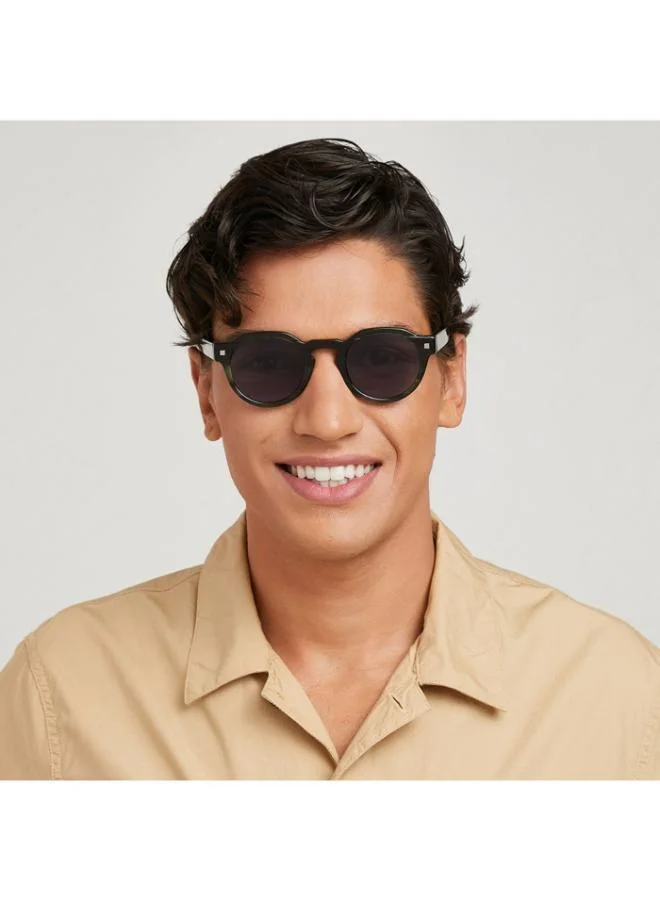 30Sundays DUNE Men Blue Sunglasses - Frame Material: Acetate - Lens Color: Blue- Frame Color: Gray - Full Rim