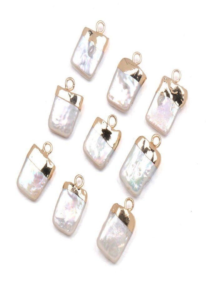 LE SKY Pearl Pendants,Loose Round Pearl Pendants for Making Necklace,Charm,Bracelet Women DIY(5 PCS) 8*16-10*18mm NJ00106002-9 - Image 2