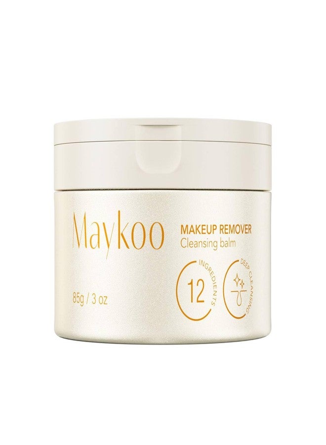 MAYKOO Makeup Remover Balm Hydrating Deep Cleansing Balm, Dissolves Heavy Waterproof Make Up, Gentle Oil Based cleanser for Face with Spatula, Makeup Removing for All Skin Types, 85 g/3 oz - Image 1