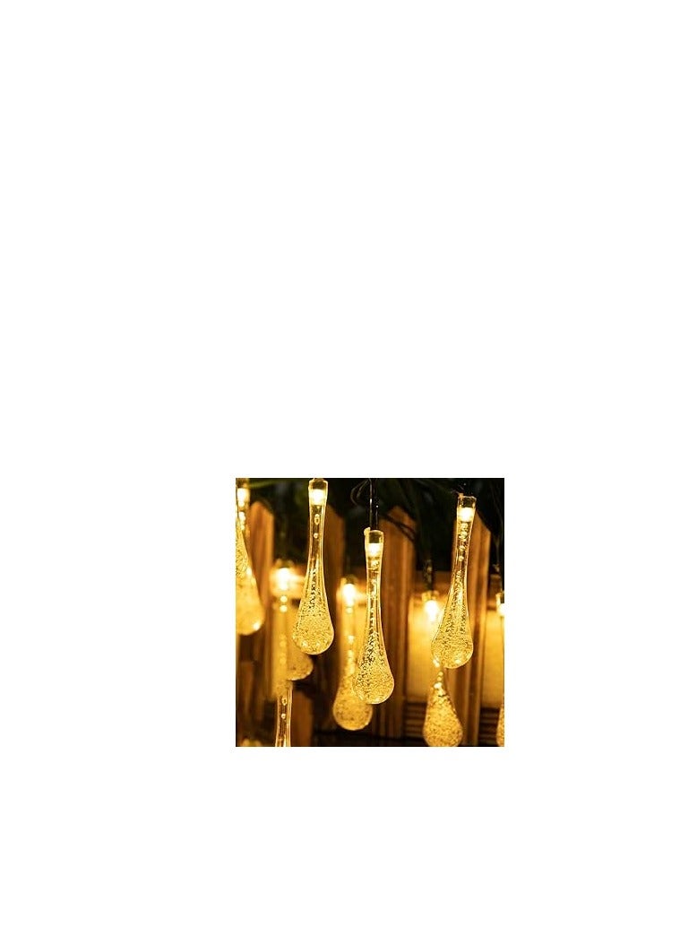 Generic Water Drop LED String Lights - 12 Feet Fairy Lights with 10 LED Bulb – Waterproof Fairy Crystal LED Serial Lights - LED Lights for Home Decoration, Diwali & Christmas  - Image 1