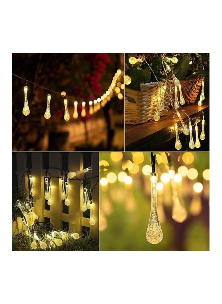 Generic Water Drop LED String Lights - 12 Feet Fairy Lights with 10 LED Bulb – Waterproof Fairy Crystal LED Serial Lights - LED Lights for Home Decoration, Diwali & Christmas  - Image 3