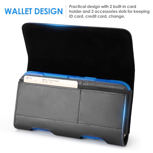 Mopaclle Phone Holster for Samsung Galaxy S25 Ultra,S24 Ultra, S23 Ultra, S22 Ultra, Note 20 Ultra 5G,Note 10 Plus, Cell Phone Belt Holder with Belt Clip Case Pouch for Galaxy A71,F16 - Image 3
