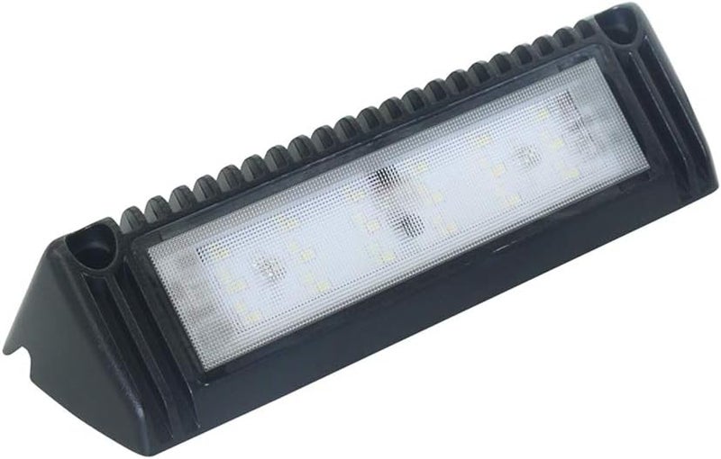 Raycharm 9" RV Exterior LED Scene Lighting Fixture, 40° Down Angle Flood Beam, 6000K Cool-White, 12V/24V DC, High Lumen Output Low Current Draw, Aluminum Housing Black Finish, 1-Pack - Image 1