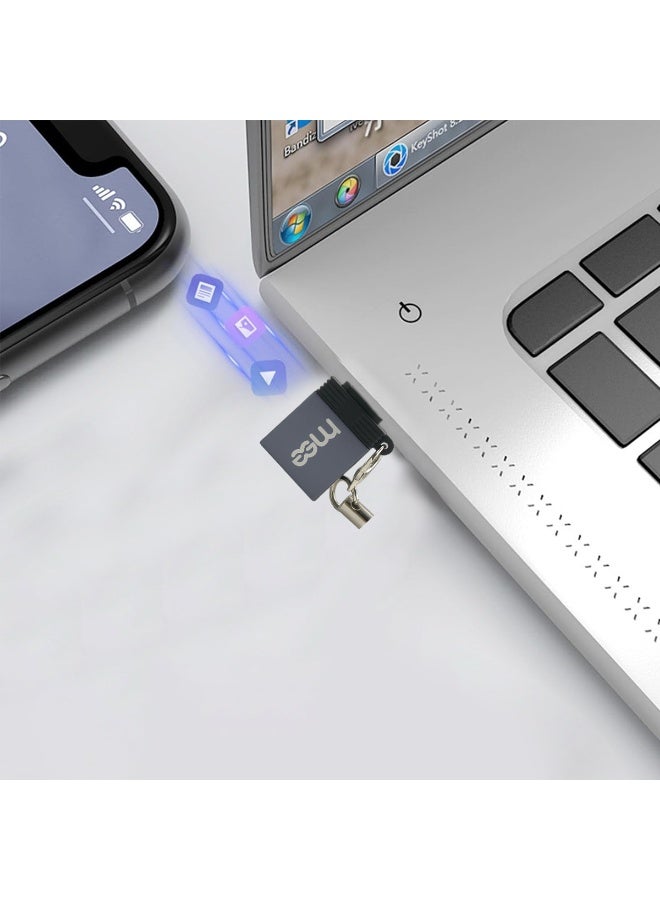 آیمی محول IMEE USB إلى Lightning OTG IM-230، موصل نقل بيانات USB 3.0 لأجهزة iPhone حتى سلسلة 14 وiPad حتى الجيل التاسع، التوصيل والتشغيل، يدعم محرك أقراص فلاش ولوحة الألعاب والكاميرا والطابعة وسماعات الرأس، تصميم مضغوط مع حبل قصير، TPE + سبيكة ألومنيوم، 5.4 جرام - Image 3