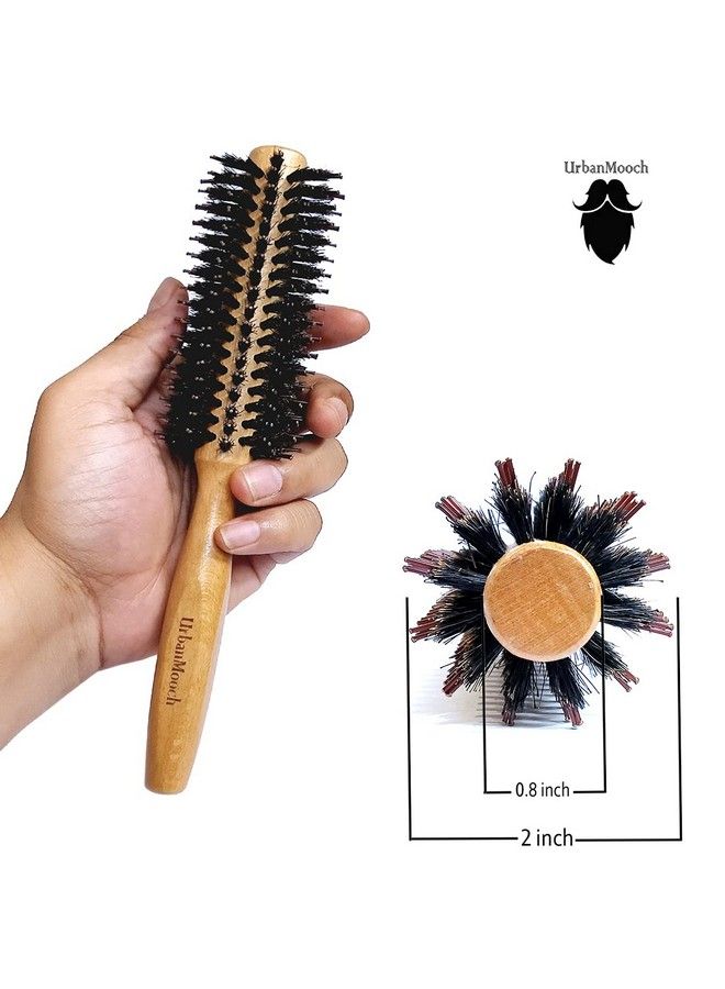 UrbanMooch Round Boar & Nylon Bristle Hair Brush For Blow Drying Boar Bristle Round Hairbrush For Quick Blowout Add Shine/Volume Styling Curling Minimize Damage And Straightening - Image 5
