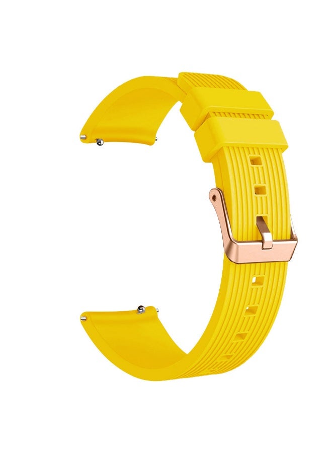 NIBEMINENT Samsung Watch 4 Silicone Band - Garmin Venu 20mm Rose Gold Buckle Strap  - Image 3