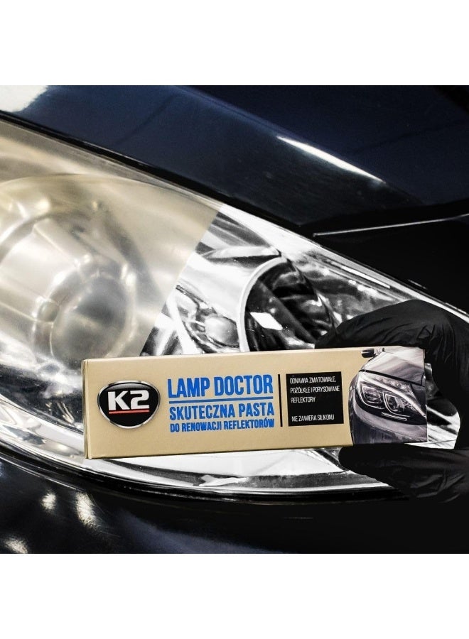 كي 2 معجون K2 Lamp Doctor لترميم المصابيح الأمامية (60 غ) - منظف ومزيل للخدوش وملمع لإزالة الأكسدة - Image 4