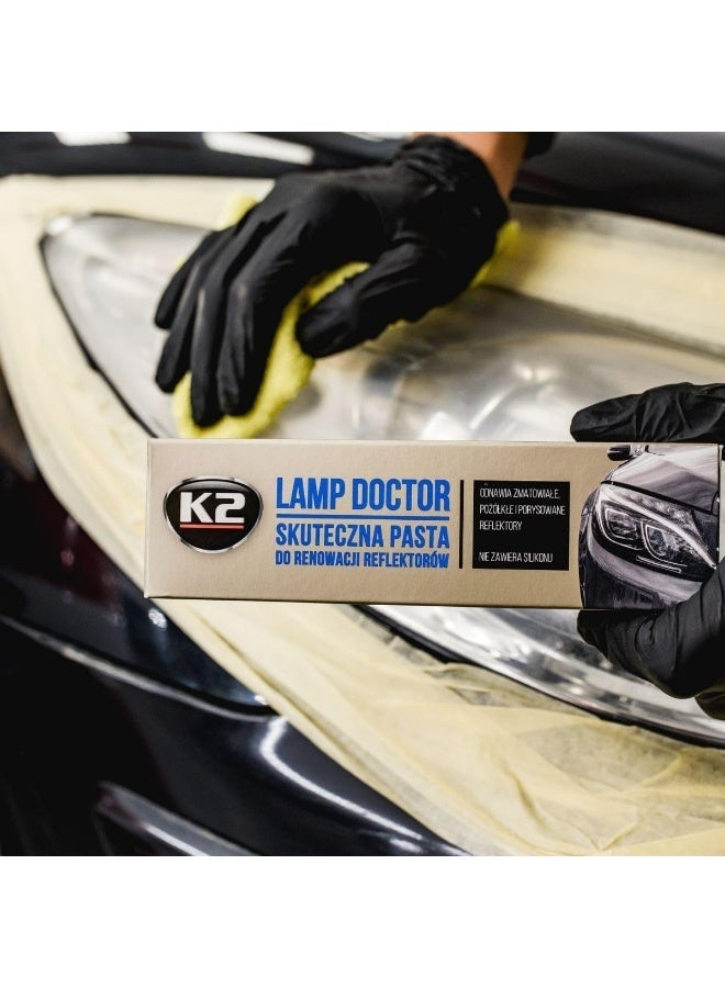 كي 2 معجون K2 Lamp Doctor لترميم المصابيح الأمامية (60 غ) - منظف ومزيل للخدوش وملمع لإزالة الأكسدة - Image 2