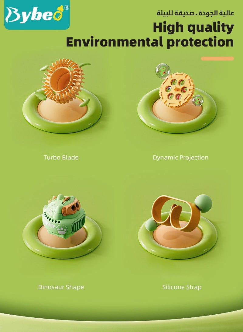 بيبو مروحة للأطفال، ساعة كرتون صغيرة، مروحة محمولة على المعصم، مروحة يدوية محمولة، حزام معصم للأولاد والبنات، تعرض الإسقاط، قابلة للشحن عبر USB، تبريد هواء صيفي، ثلاث سرعات هادئة - Image 4