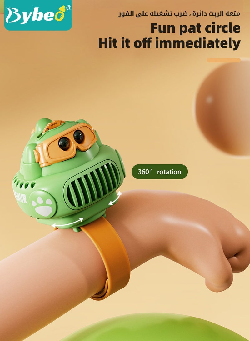 بيبو مروحة للأطفال، ساعة كرتون صغيرة، مروحة محمولة على المعصم، مروحة يدوية محمولة، حزام معصم للأولاد والبنات، تعرض الإسقاط، قابلة للشحن عبر USB، تبريد هواء صيفي، ثلاث سرعات هادئة - Image 5