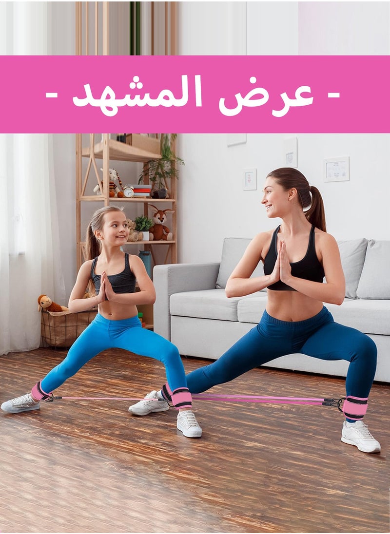 ليوكور معدات تدريب القوة، أربطة مقاومة الكاحل مع الأصفاد، أربطة الكاحل للتمرين، أربطة مقاومة الكاحل للساق، معدات تمرين المؤخرة لتدريب اللياقة البدنية للورك، أربطة تمرين لرفع الأثقال للنساء  - Image 4