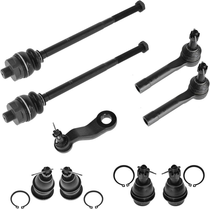 TRQ Front Steering & Suspension Kit Ball Joint Pitman Arm Tie Rod Compatible with Cadillac Chevrolet GMC - Image 1
