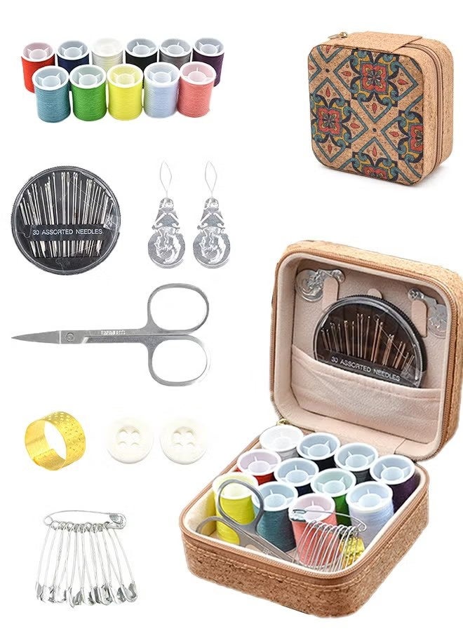Mini Travel Sewing Kit Leather Case, Small Sewing Kit for Adults and Beginners, Basic Needle and Thread Kit for Emergency Hand Sewing Repair Supplies - Amazon.ae Price Tracker