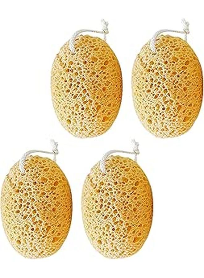 4 Pack Exfoliating Bath Sponges Honeycomb Texture Deep Cleansing Loofah For Men And Women - Image 1