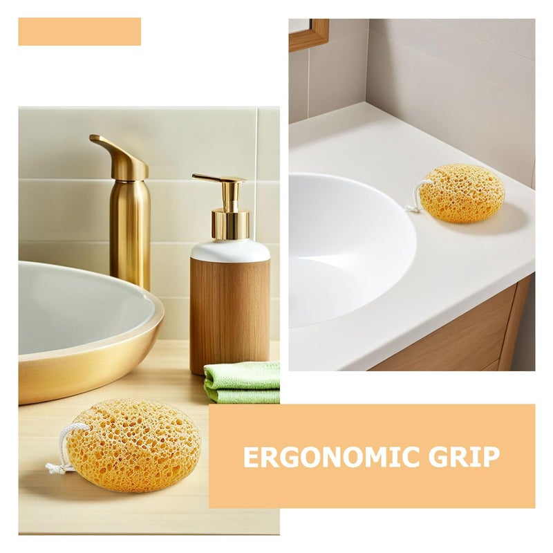 4 Pack Exfoliating Bath Sponges Honeycomb Texture Deep Cleansing Loofah For Men And Women - Image 4