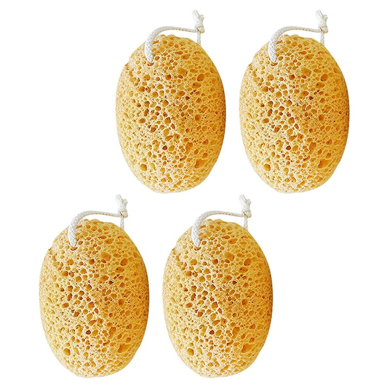 4 Pack Exfoliating Bath Sponges Honeycomb Texture Deep Cleansing Loofah For Men And Women - Image 2