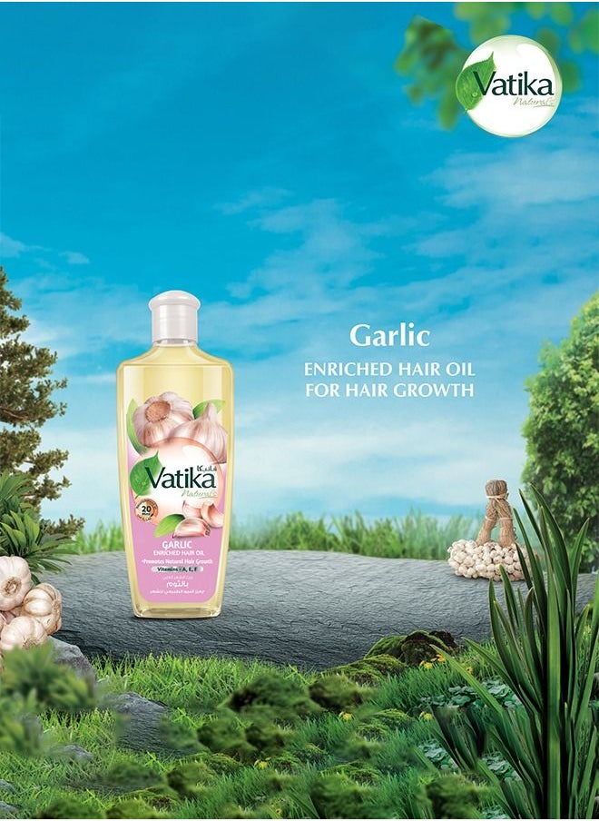 Vatika Naturals - Vatika Naturals Garlic Enriched Hair Oil | Vitamins A, E, & F | Promotes Regrowth, Healthier Scalp & Strength - 200ml - Image 1