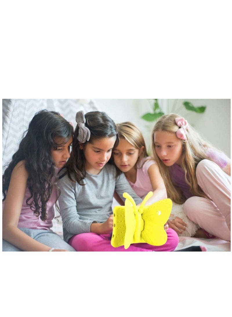 ELTRAZONE iPad 6th Generation Case for Kids, iPad 9.7 Case, Light Weight Shockproof EVA Foam Protective Tablet Stand Cover Holder for Apple iPad Air/ Air 2 iPad 9.7 2017/ 2018 - Cute Butterfly, Yellow - Image 4