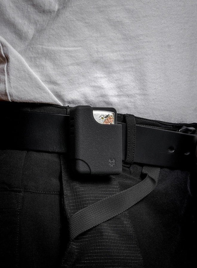 TACTICAL_GEEK TX11 Lighter Pouch, Portable Lighter Holder for Belt, Anti-Scratch Protective Storage Case for Daily Carry, Lighter Not Included (Black) - Image 5