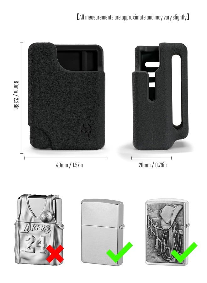TACTICAL_GEEK TX11 Lighter Pouch, Portable Lighter Holder for Belt, Anti-Scratch Protective Storage Case for Daily Carry, Lighter Not Included (Black) - Image 2