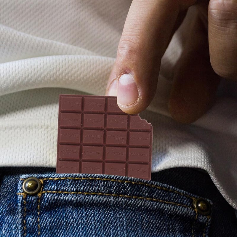 مذكرات لاصقة على شكل شوكولاتة 2 قطعة، مذكرات محمولة قوية الالتصاق للمكتب والمدرسة - Image 4