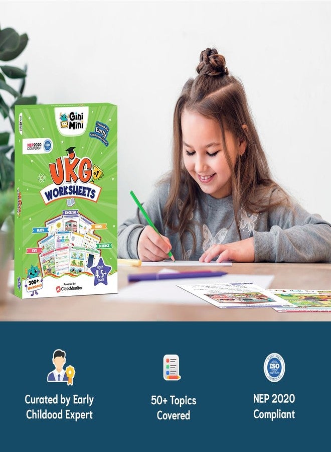 GiniMini 300+ UKG Worksheets for 4 5 6 7 Years, Learning & Writing Activities, Return & Birthday Gifts for Boys, Girls (English, Math, EVS, Science & Hindi) - Image 3