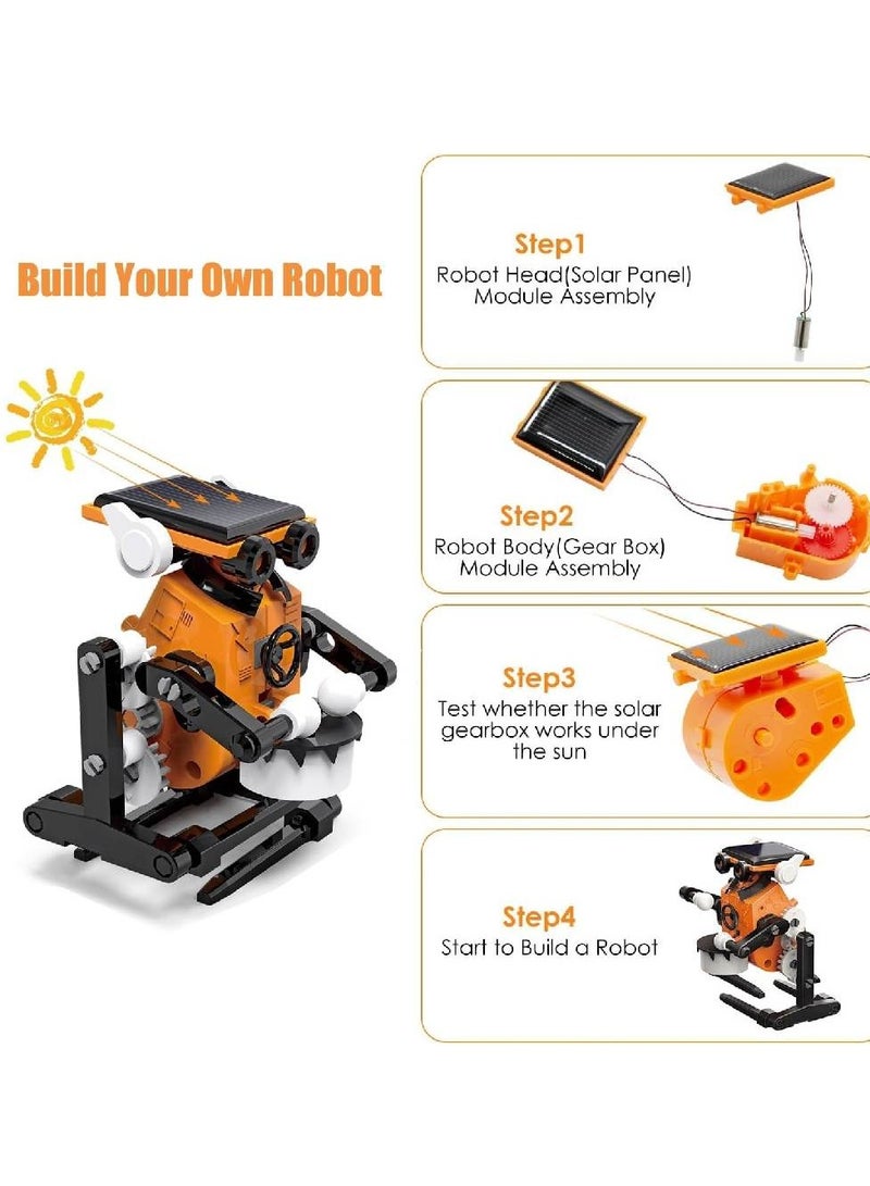جينيكست Solar Robot Toy Kit for Kids, 7 in 1 STEM Robot Toys Building Kits, Educational Science Experiment Kit Powered by Solar, DIY Educational Toy for 8 9 10 11 12 Year Old Boys Girls Birthday Gifts - Image 3