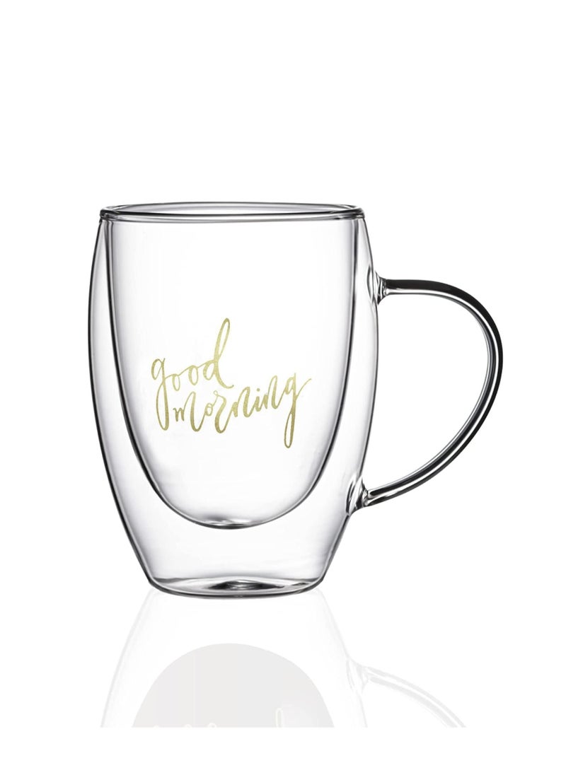 Double Wall Good Morning Printed Glass Mug With Handle Clear 350ml 2Pcs Set - pzsku/Z473461836139E1D5C8B4Z/45/_/1708783307/09f31bb2-de9f-4834-bb36-8b2fc622ab2d