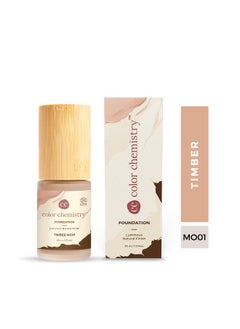 Color Chemistry Color Chemistry Timber Liquid Foundation - 30 ml, Enriched With Rosehip Andgreen Tea, For Luminous Natural Finish, Buildable Coverage, And Certified Organic  - Image 5