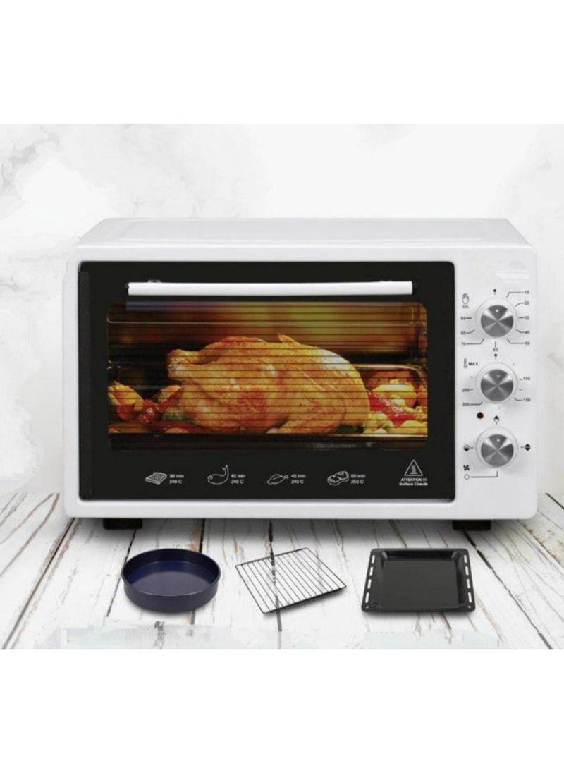 Generic Electric Oven 36L 1300W Countertop Toaster Oven – Adjustable Thermostat, 90-Min Timer, Rotisserie Chicken Grill, Bake, Roast, Pizza Maker – Includes Fry Pan, Wire Rack, Turkey-Made  - Image 1