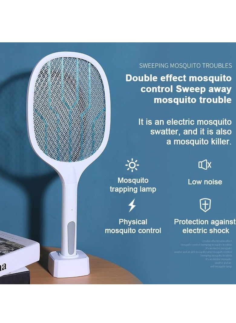 ELTRAZONE - Electric Mosquito Swatter – USB Rechargeable Bug Zapper Racket with Dual Mode & UV Light Lamp - Image 1