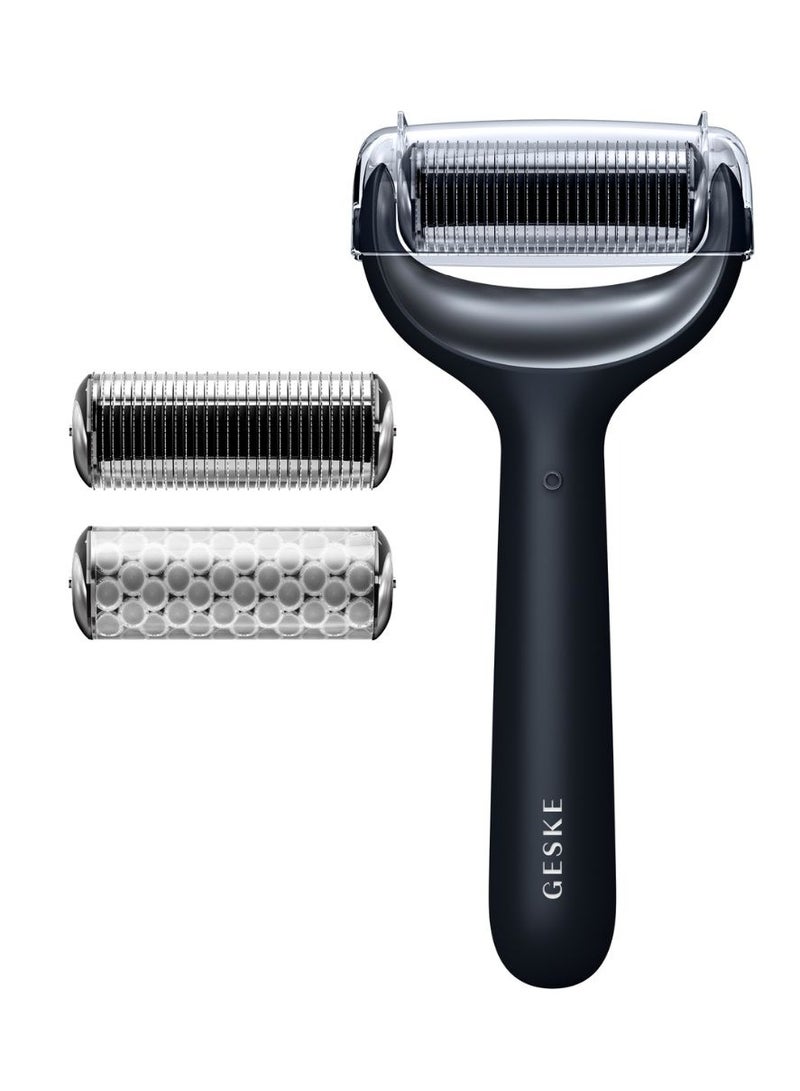 GESKE Geske Microneedle Face and Body Roller 8 in 1 SmartAppGuided Black 1unit  - Image 1
