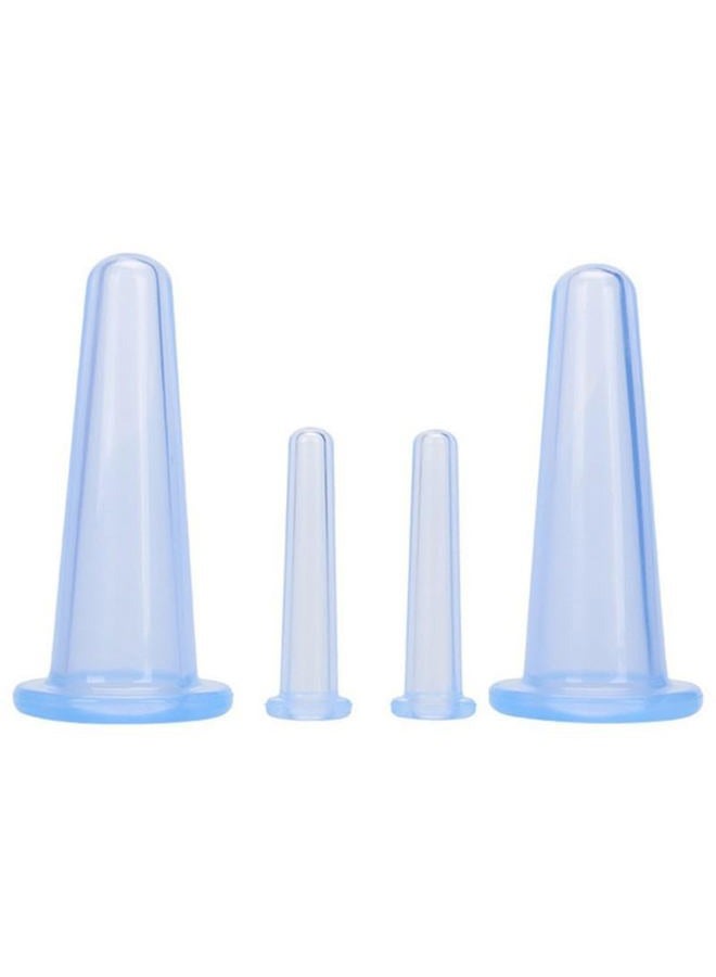 BWESOO 4Pcs Massage Cupping Set Silicone Mini Facial Cups Face Massager Helper Skin Care Neck Back Eyes Massaging Cup Safe to Use, Don't Worry About Burns Health Care Products (Pink) - Image 2