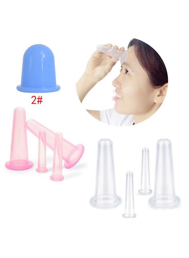BWESOO 4Pcs Massage Cupping Set Silicone Mini Facial Cups Face Massager Helper Skin Care Neck Back Eyes Massaging Cup Safe to Use, Don't Worry About Burns Health Care Products (Pink) - Image 5