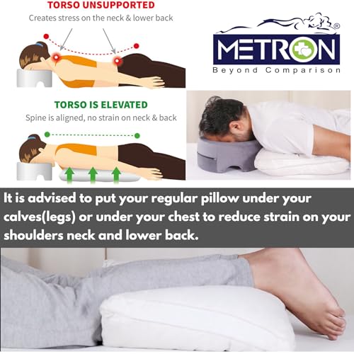 METRON Face Down Pillow for Eye Surgery Recovery, Soft Foam Support, Prone Sleeping Pillow for Post-Surgery Comfort, Color Grey - Image 5