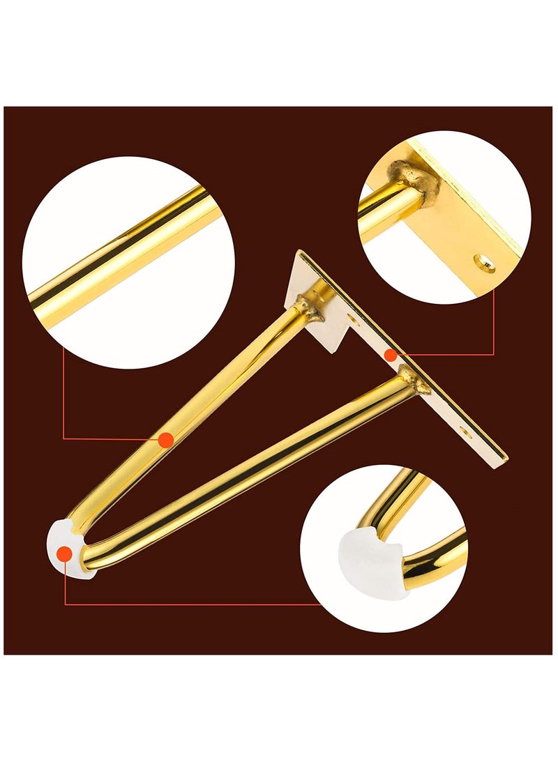 6 inch / 15cm Gold Hairpin Table Legs, 4PCS Modern DIY Metal Furniture Legs, Double Weld Table Legs with Floor Protectors and Screws for Coffee and End Tables, Chairs, Home DIY Projects - Image 5