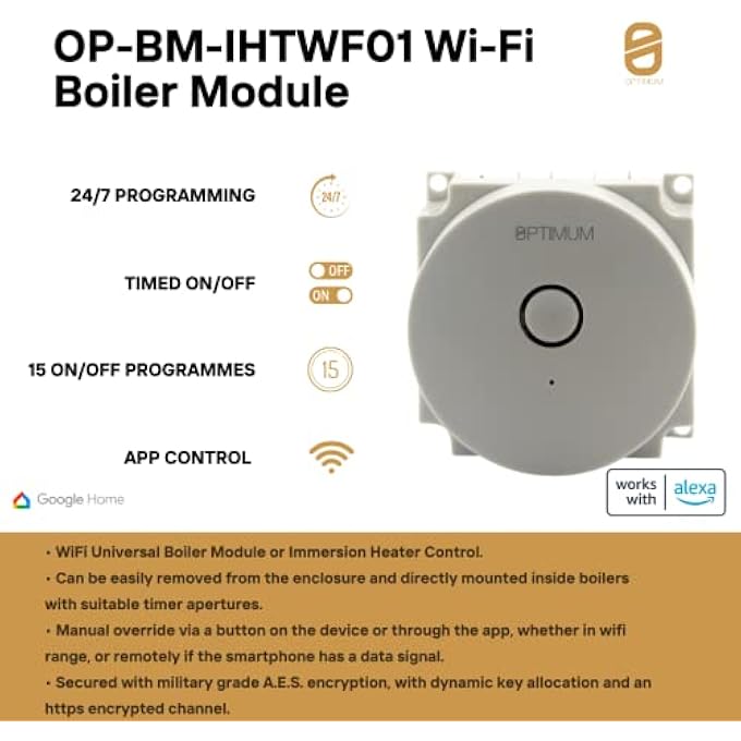 OP-BM/IHTWF01 WI-FI ENABLED UNIVERSAL BOILER MODULE/IMMERSION HEATER CONTROL, 230 V, WHITE - Image 2