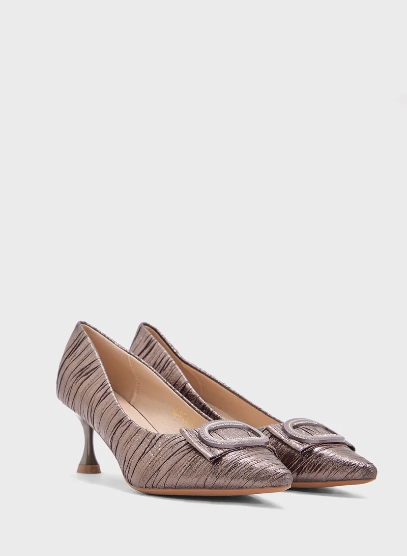 SD.Felano Mid Heeled Pointed Pump