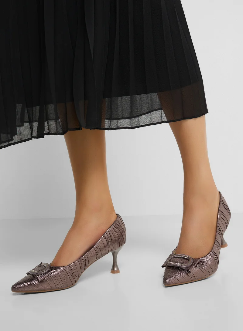 SD.Felano Mid Heeled Pointed Pump