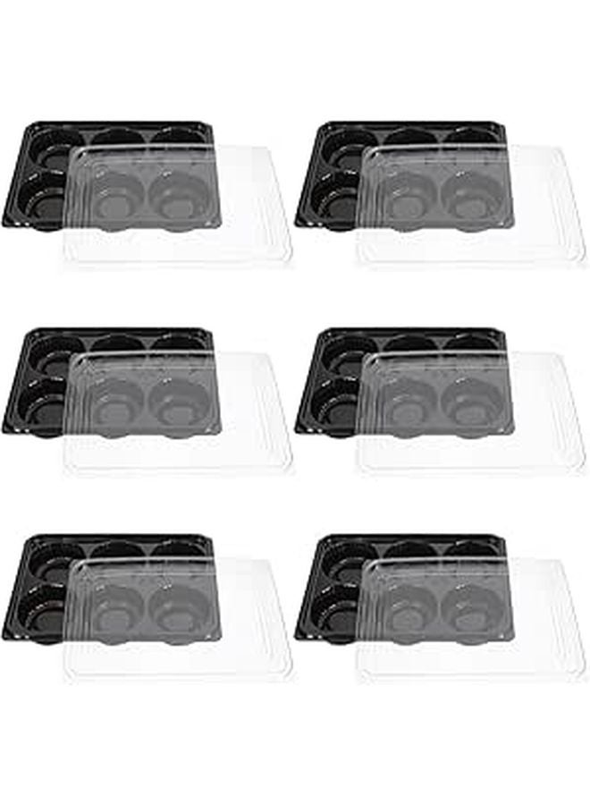 6Pcs Plastic Moon Cake Boxes 22x15 5x3 5cm Food Grade Disposable Pastry Containers - Image 1