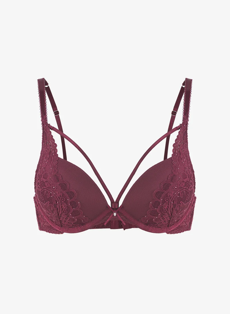 hunkemoller Lace Plunge Neck Bra
